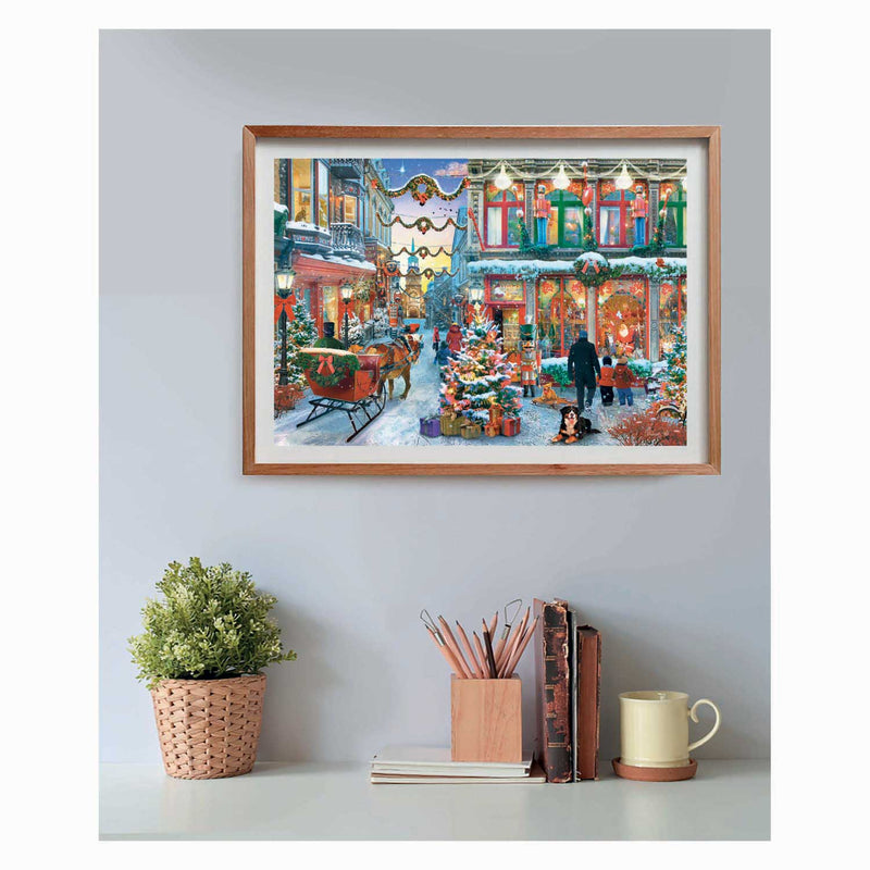 Load image into Gallery viewer, Clementoni legpuzzel kerst puzzel 500 stukjes besneeuwd dorp poster.
