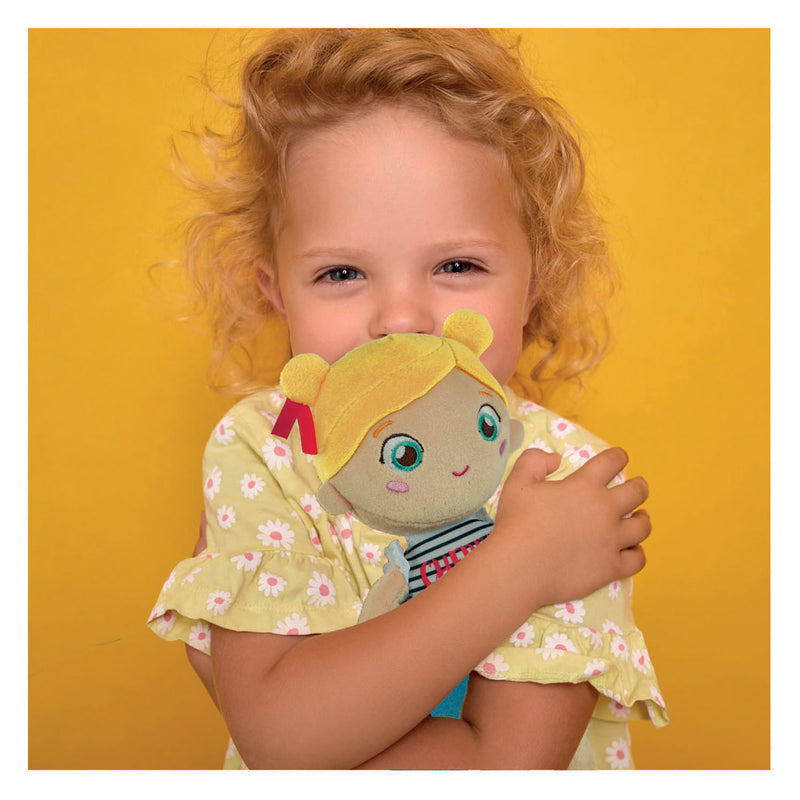Load image into Gallery viewer, Clementoni zachte knuffelpop cherry terry - knuffel en pop voor baby en peuter - zacht kraamcadeau - wasbaar poppen speelgoed voor de allerkleinsten
