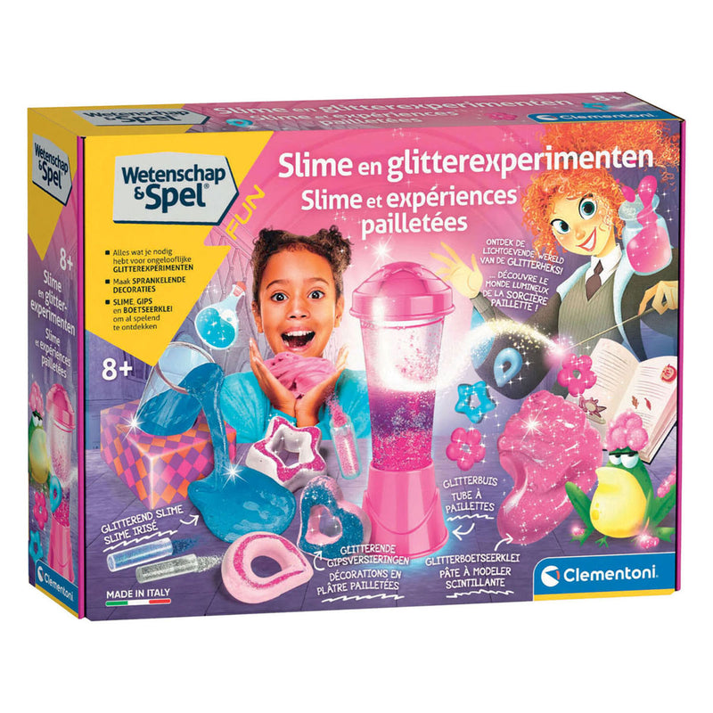 Load image into Gallery viewer, Clementoni wetenschap spel slime- en glitterexperimenten
