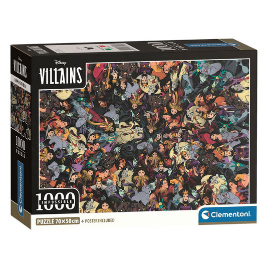 Clementoni legpuzzel disney villains onmogelijk - 1000st.