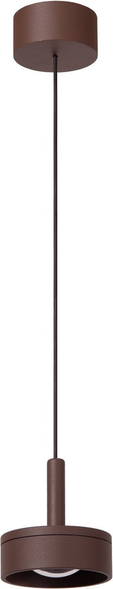 Lucide lenz - hanglamp binnen buiten - ø 11 cm - led - 1x8w 2700k - ip54 - roest bruin | essential