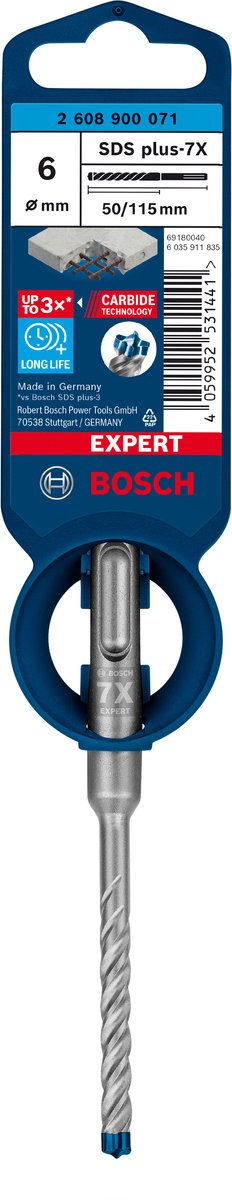 Bosch expert sds plus-7x hamerboor 6 x 50 x 115 mm