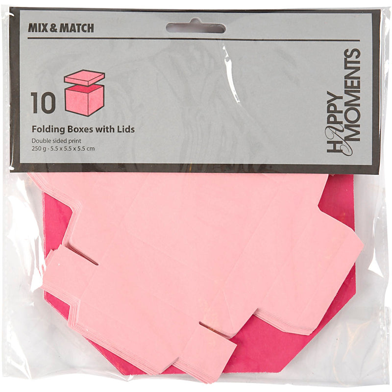 Afbeelding laden in galerijviewer, Https: www.cchobby.nl vouwdoos-afm-5-5x5-5-cm-250-gr-roze-10-stuk-1-doos
