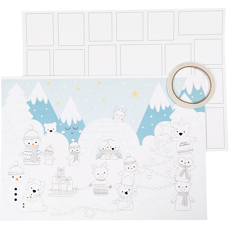 Afbeelding laden in galerijviewer, Https: www.cchobby.nl kerst-kalender-afm-30x42-cm-wit-3-stuk-1-doos
