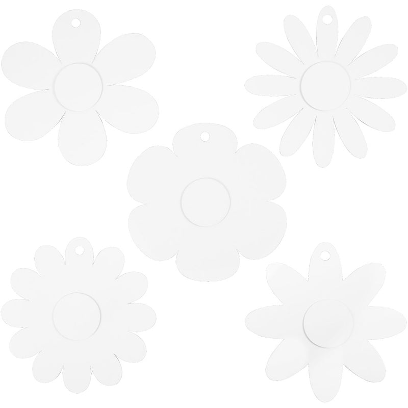 Load image into Gallery viewer, Creativ company bloemen, d 20 cm, 400 gr, wit, 5x3 stuk 1 doos
