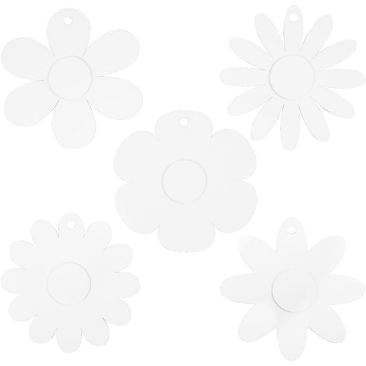 Creativ company bloemen, d 20 cm, 400 gr, wit, 5x3 stuk 1 doos