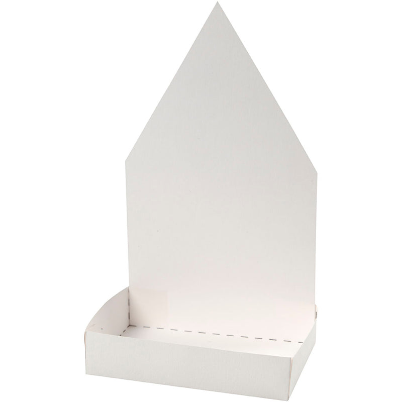 Load image into Gallery viewer, Https: www.cchobby.nl waterkersbakje-met-figuur-huis-h-20-cm-wit-6-set-1-doos
