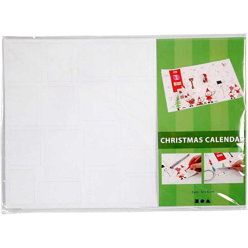 Load image into Gallery viewer, Https: www.cchobby.nl kerstkalender-afm-30x42-cm-wit-5-stuk-1-doos-23343
