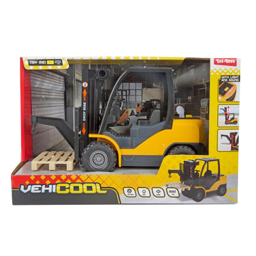 Toi-toys vehicool vorkheftruck 26cm -frictie +l-g met pallet