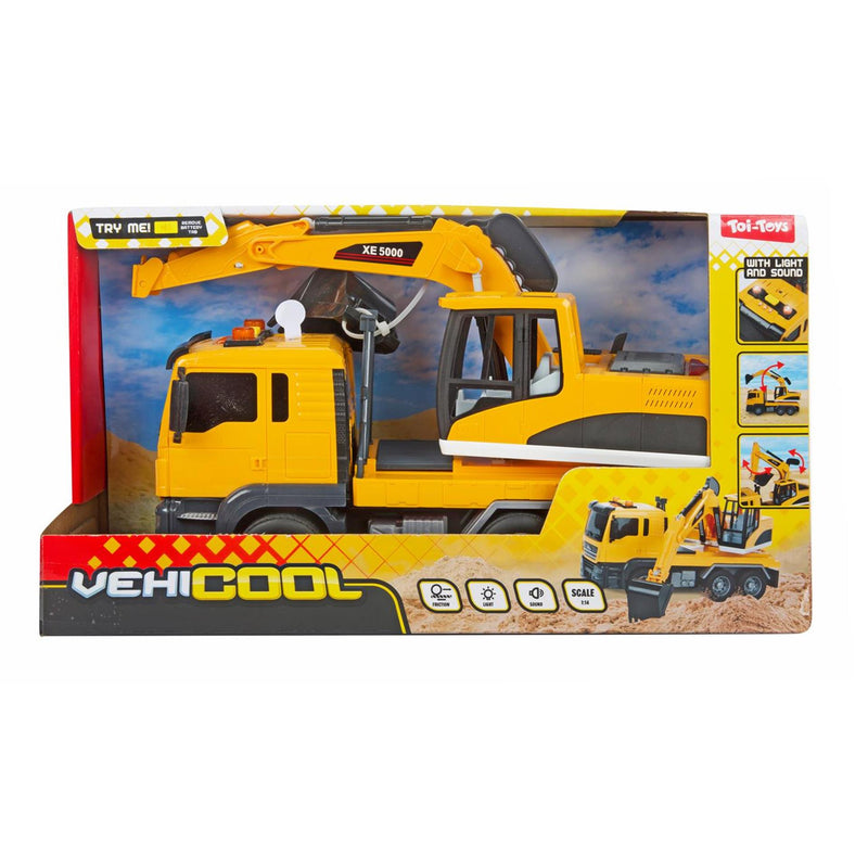 Afbeelding laden in galerijviewer, Toi-toys vehicool graafmachine met licht en geluid - 25cm
