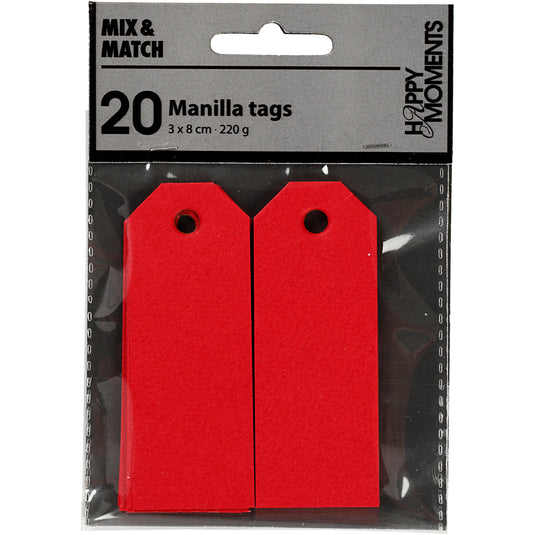 Creativ company https: www.cchobby.nl manilla-labels-afm-3x8-cm-220-gr-rood-20-stuk-1-doos