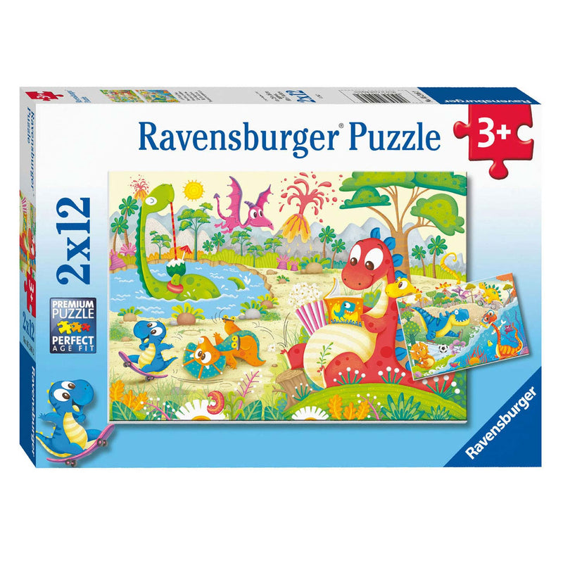 Load image into Gallery viewer, Ravensburger lievelingsdino's puzzel, 2x12st.
