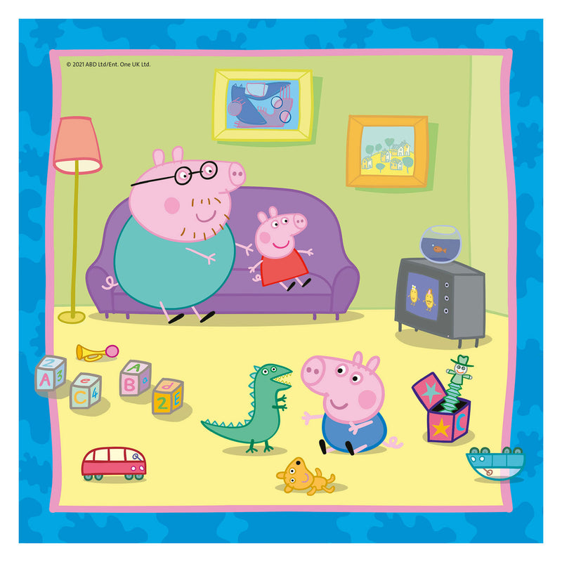 Load image into Gallery viewer, Ravensburger puzzel peppa pig - legpuzzel - 3x49 stukjes
