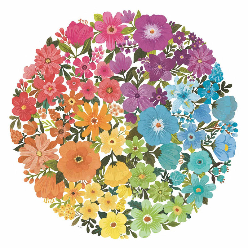 Load image into Gallery viewer, Ravensburger round puzzle circle of colors flowers - legpuzzel - 500 stukjes

