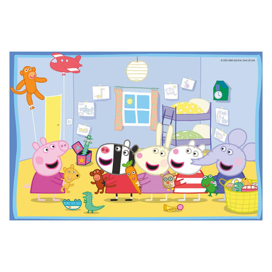 Ravensburger puzzel peppa pig - twee puzzels - 12 stukjes - kinderpuzzel