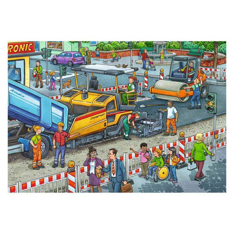 Load image into Gallery viewer, Ravensburger Werk aan de weg Legpuzzel 2x12 stuks
