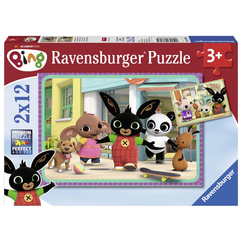 Load image into Gallery viewer, Ravensburger bing puzzel, 2x12st.
