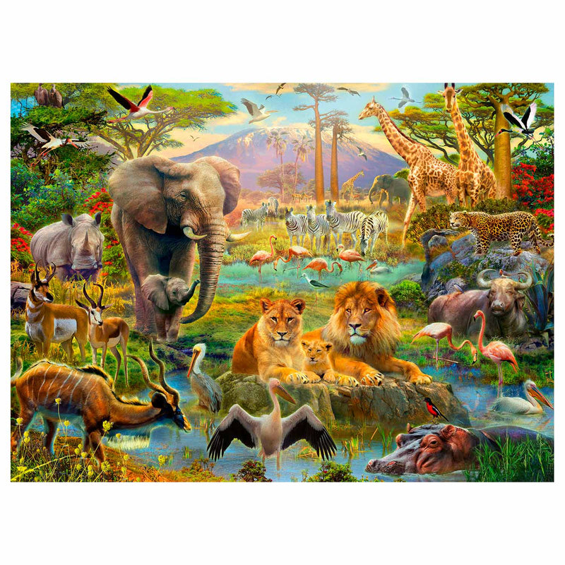 Load image into Gallery viewer, Ravensburger puzzel dieren v d savanne
