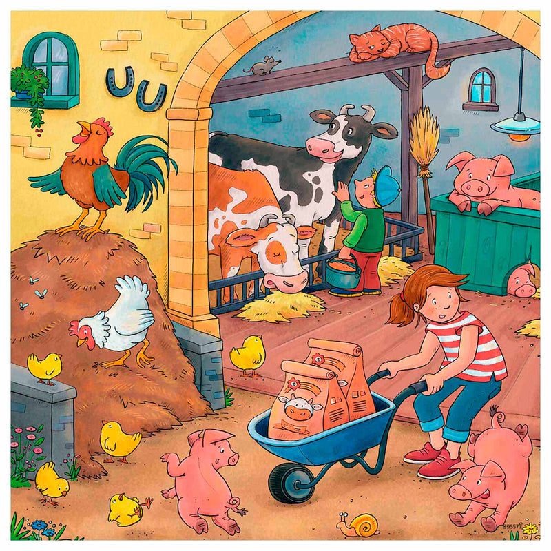 Load image into Gallery viewer, Ravensburger puzzel boerderij - 3x49 stukjes - kinderpuzzel
