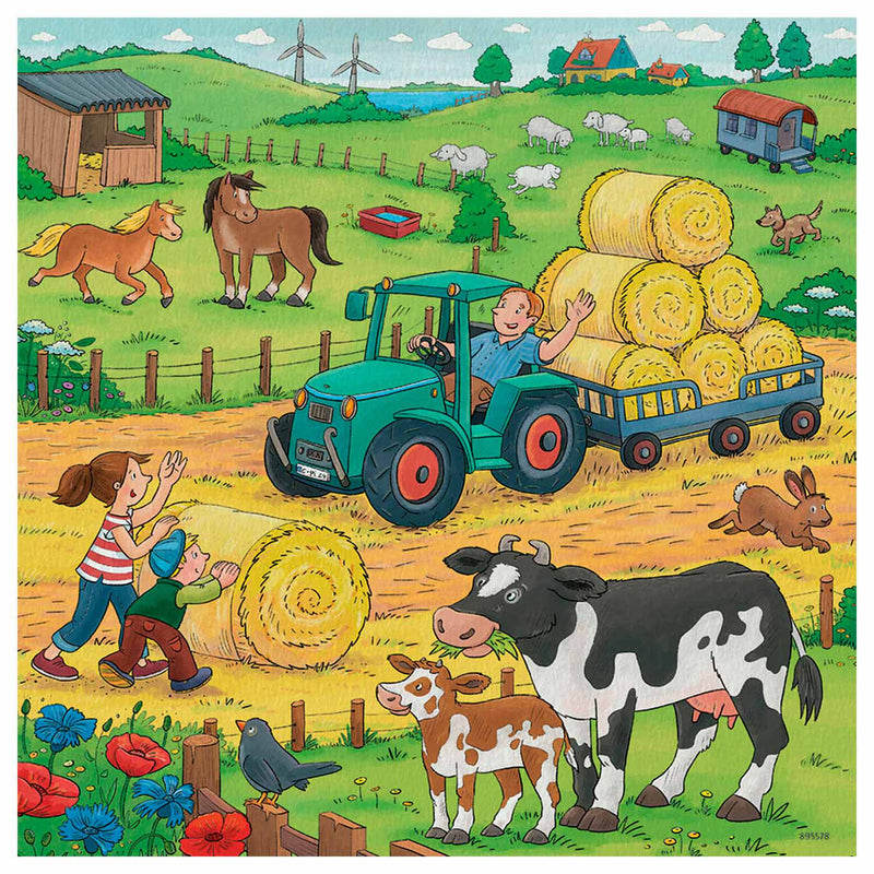 Load image into Gallery viewer, Ravensburger puzzel boerderij - 3x49 stukjes - kinderpuzzel
