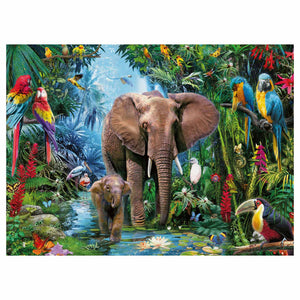 Ravensburger puzzel olifanten in de jungle - legpuzzel - 150xxl stukjes