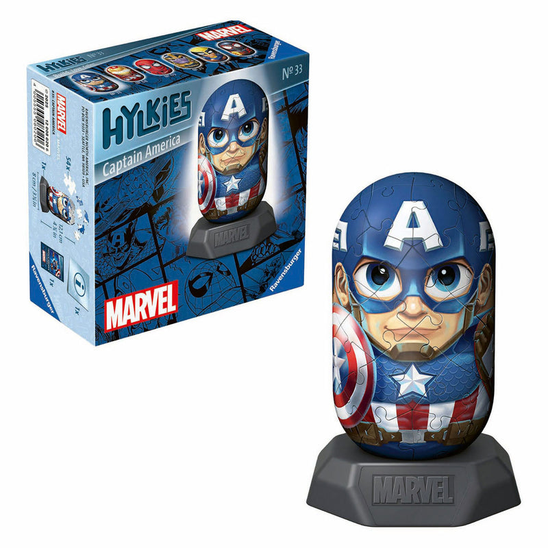 Load image into Gallery viewer, Ravensburger 3d puzzel hylkies marvel captain america - 54st.
