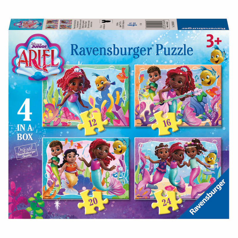Load image into Gallery viewer, Ravensburger legpuzzel disney junior ariel - 4 puzzels
