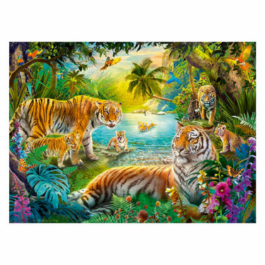Ravensburger puzzel tijgers in de oase - 500 stukjes puzzel.