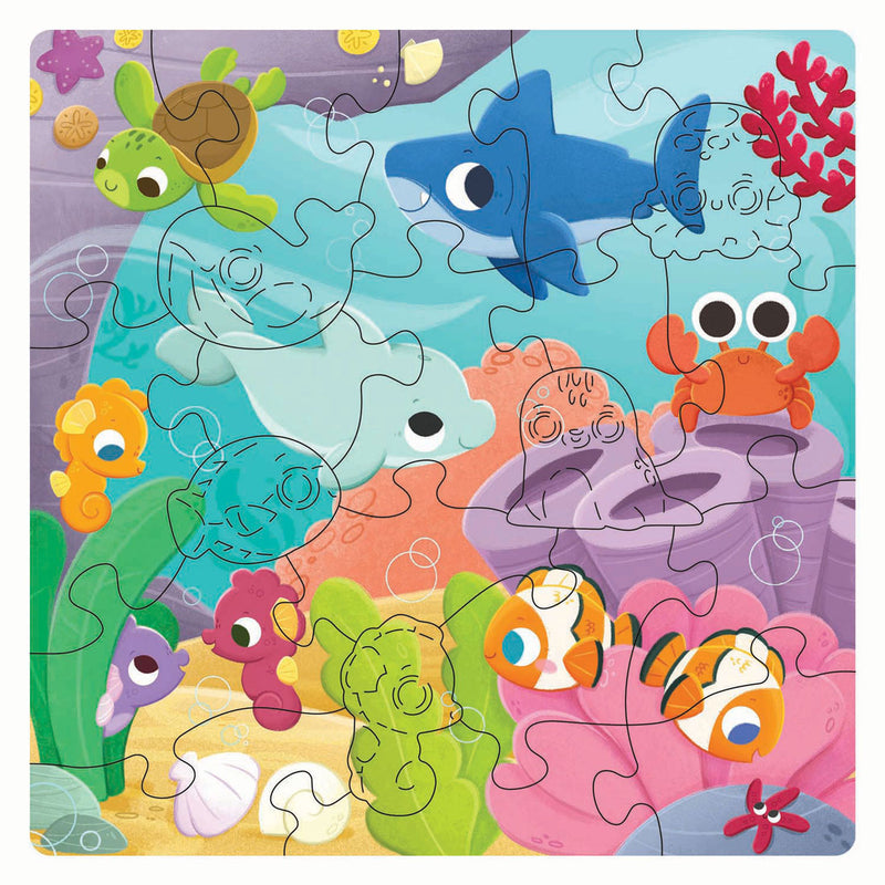 Load image into Gallery viewer, Ravensburger houten puzzel onderwaterdieren - educatief speelgoed 22 stukjes.
