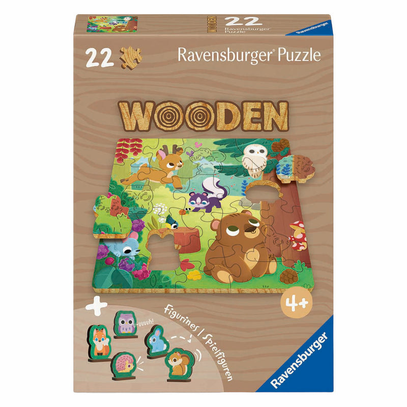 Load image into Gallery viewer, Ravensburger houten legpuzzel bosdieren - 22st.
