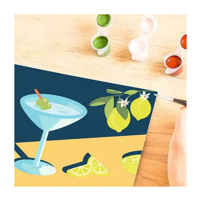 Load image into Gallery viewer, Ravensburger schilderen op nummer creatief pakket citroen canvas 20x20 cm.
