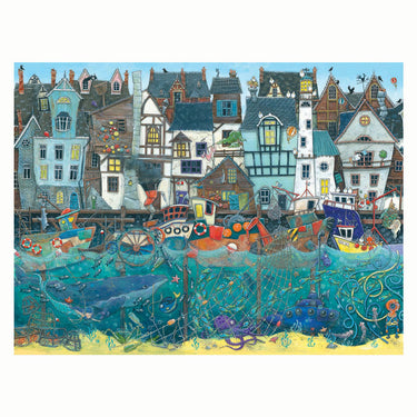 Ravensburger puzzel habour of wonders: a bustling fantasy port - legpuzzel - 1500 stukjes