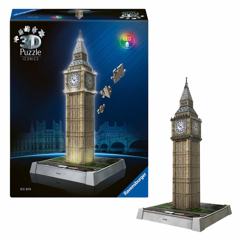 Load image into Gallery viewer, Ravensburger 3d puzzel iconics big ben - met licht - 235st.
