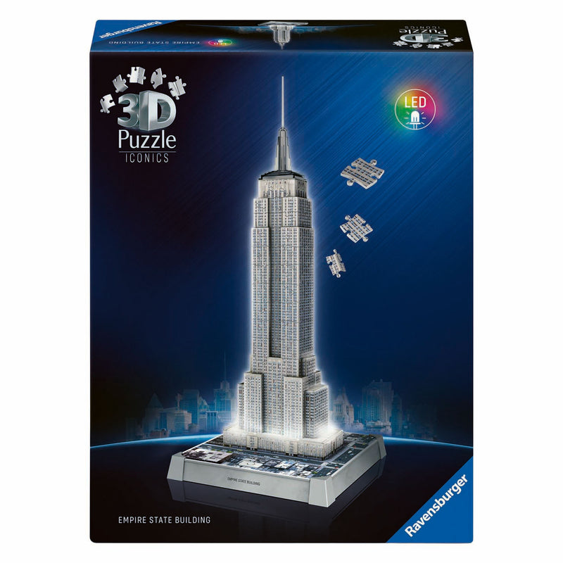 Load image into Gallery viewer, Ravensburger 3d puzzel iconics empire state building - met licht - 241st.
