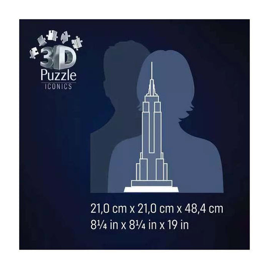 Ravensburger 3d puzzel iconics empire state building - met licht - 241st.