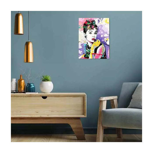 Ravensburger schilderen op nummer set - audrey hepburn canvas kunst.