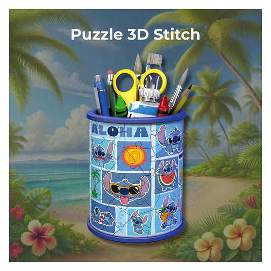 Ravensburger 3d puzzel disney stitch pennenhouder - 54 stukjes.