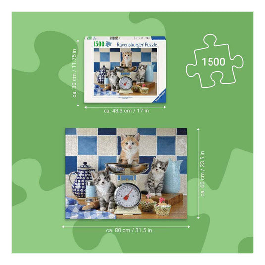 Ravensburger legpuzzel kittens in the kitchen - 1500st.