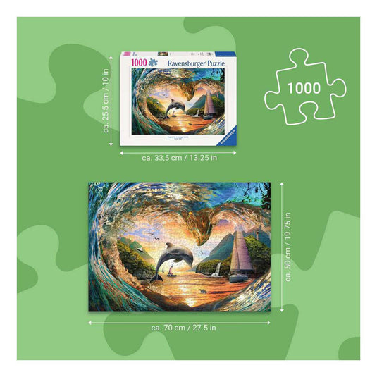 Ravensburger – sprong in de zonsondergang – legpuzzel – 1000 stukjes