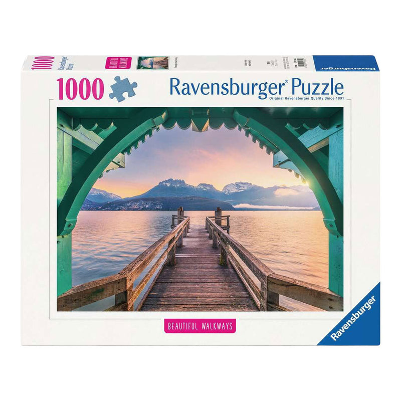 Load image into Gallery viewer, Ravensburger legpuzzel footbridge at lac d'annecy - 1000st.
