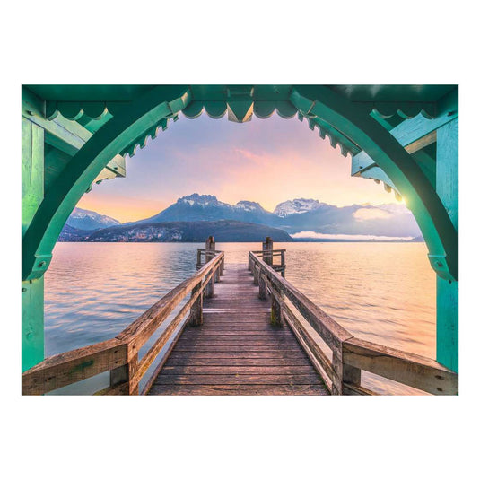 Ravensburger legpuzzel footbridge at lac d'annecy - 1000st.