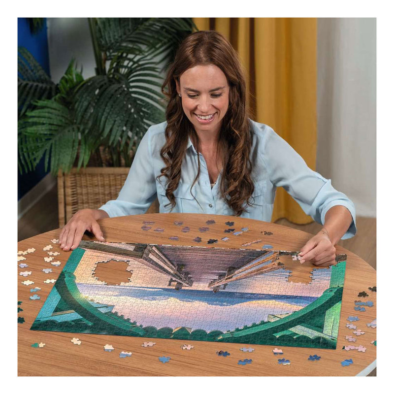 Load image into Gallery viewer, Ravensburger legpuzzel footbridge at lac d'annecy - 1000st.
