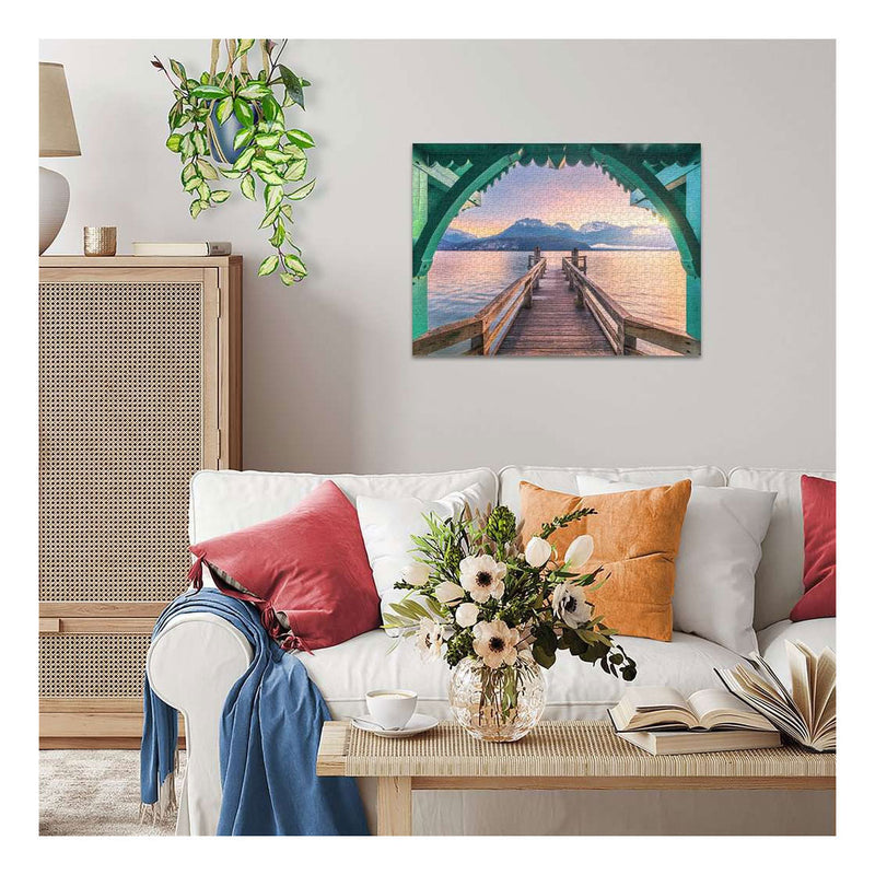Load image into Gallery viewer, Ravensburger legpuzzel footbridge at lac d'annecy - 1000st.
