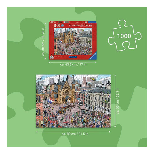 Ravensburger – cities of the world: den haag – legpuzzel – 1000 stukjes
