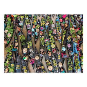 Ravensburger – drijvende markt, indonesië – legpuzzel – 500 stukjes