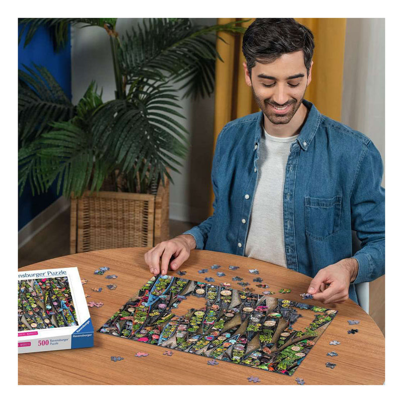 Load image into Gallery viewer, Ravensburger – drijvende markt, indonesië – legpuzzel – 500 stukjes
