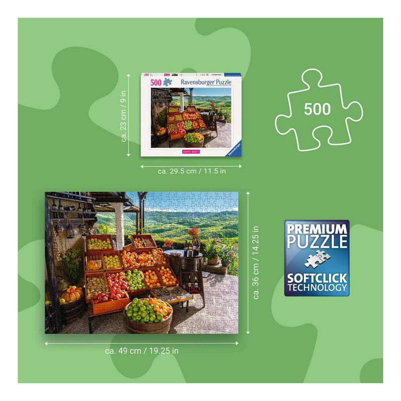 Load image into Gallery viewer, Ravensburger – groente- en fruitmarkt, kroatië – legpuzzel – 500 stukjes
