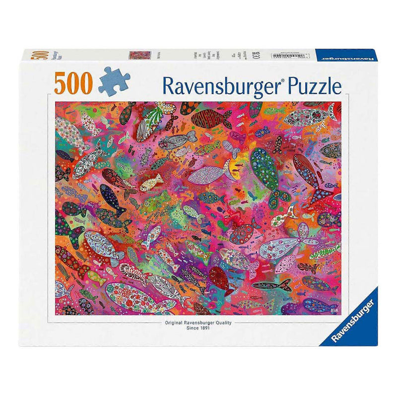 Load image into Gallery viewer, Ravensburger legpuzzel fish in fuchsia - 500st.

