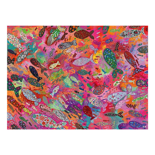 Ravensburger – fish in fuchsia – legpuzzel – 500 stukjes