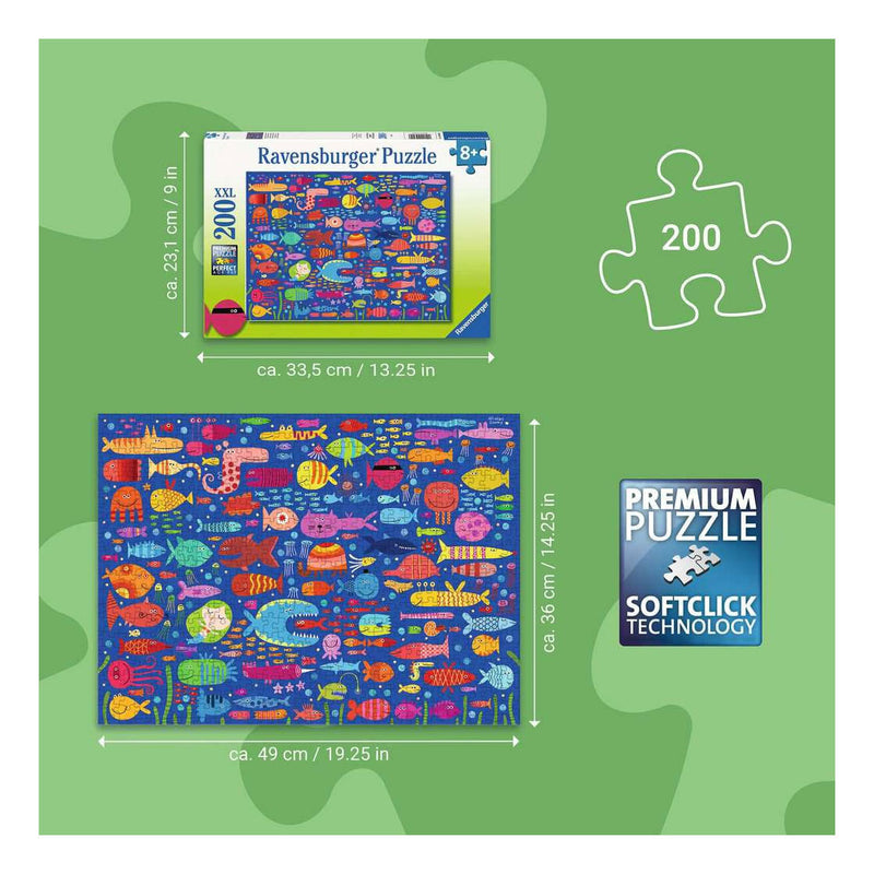 Load image into Gallery viewer, Ravensburger – funny fish friends – kinderpuzzel – 100 xxl stukjes
